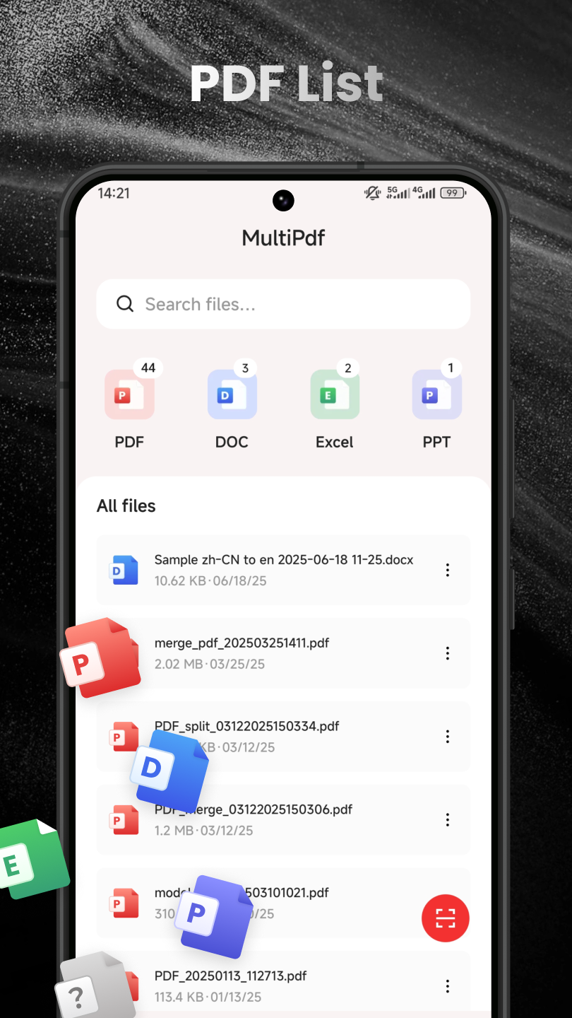 SnapPDF App Interface